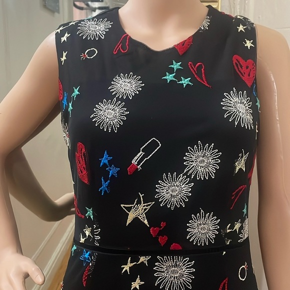 Maje Rosia Long dress with all-over embroidery size 3 like new - Picture 15 of 16